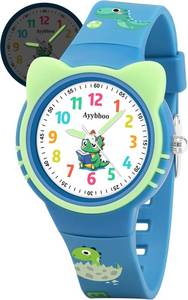 lot 452043 image: Kids Digital Analog Watches for Girls Boys, 7 Color Lights Waterproof Cute Wristwatches for Kids with Alarm Stopwatch, Great Present for Girls Boys Ages 5-13
