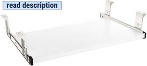 lot 152021 image: FRMSAET Furniture Accessories Office Product Suits Hardware 202430 inches Keyboard Drawer Tray Wood Holder Under Desk Adjustable Height Platform. (20 inches, White)