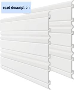 lot 152028 image: Slatwall Panel 6PCS PVC Slatwall Board, 1 x 4 Wall Mounted Slat Wall Rack, Heavy Duty Garage Wall Organizer, White