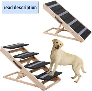 lot 152049 image: Upgrade 2-in-1 Pet Ramp Dog Stair,Folding Pet Stairs,Portable Dog Ramp for Small&Large Old Animals with Non-Slip Surface,Dog Ramp for Bed,Couch and Car,11.8 to 23.6 Height Adjustable(40 17.7)