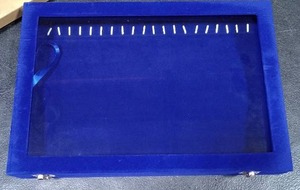 lot 7781 image: Royal Blue Jewelry Display Case