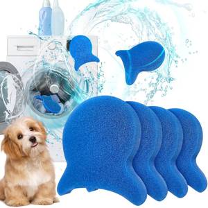lot 7799 image: Pet Hair Remover for Laundry, Reusable Dog & Cat Hair Remover Tool, Effectively Removes Pet Hair, Lint and Dander from Bedding and Clothing, Suitable for Washing Machines, Dryers 4PCS 1 APPEARS TO BE USED