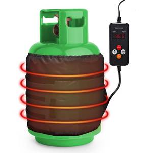 lot 7800 image: ANCENIC Propane Tank Heater Blanket - UL Certified Safe Warmer with Digital Temperature Control &amp 24H Timer (41°F-122°F), Universal Fit for 5-45 LB LP Gas Cylinders Black - Retail $66