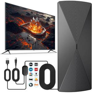 lot 7913 image: 2026 TV Antenna, Digital TV Antenna Indoor with Signal Booster, Long Range Antenna for Smart TV and All Older TVs-Supports 4K 1080p -33ft Coaxial Cable - Retail $30