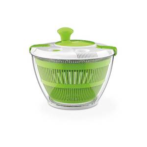 lot 7930 image: Cuisinart Large Spin Stop Salad Spinner- Wash, Spin & Dry Salad Greens, Fruits & Vegetables, 5qt, CTG-00-SAS1 - Retail $25