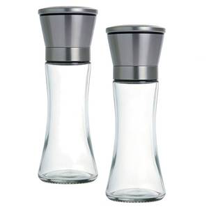 lot 7939 image: xyadyhzSalt &amp Pepper Grinder Set - Glass &amp Stainless Steel Adjustable Coarseness, Refillable Manual Mill, Perfect for Kitchen, Home &amp BBQ Salt and Pepper Shakers Set