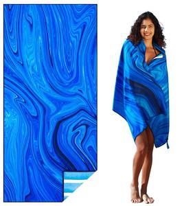 lot 7951 image: Microfiber Lightweight Beach Towel Sand Free Quick Dry Absorbent Thin Compact Towels for Swimming Pool Camping Beach Accessories Large Easy Pack Travel Things for Vacation Essentials Gift Adult - Retail $15