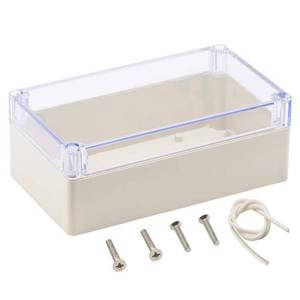 lot 7953 image: Zulkit Junction Box ABS Plastic Dustproof Waterproof IP65 Universal Electrical Boxes Project Enclosure Grey with Clear Cover 6.2 x 3.5 x 2.4 inch (158 x 90 x 60mm) - Retail $10
