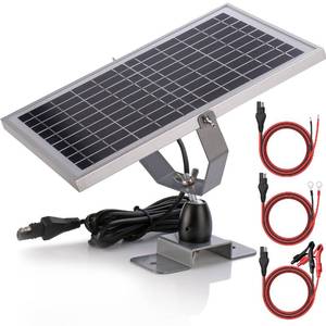 lot 7964 image: SUNER POWER 10W 12V Solar Battery Charger Maintainer, Built-in Smart MPPT Charge Controller, Adjustable Mount Bracket, Waterproof 10 Watt Solar Panel Kits for Car Automotive Boat Marine RV Trailer - Retail $60