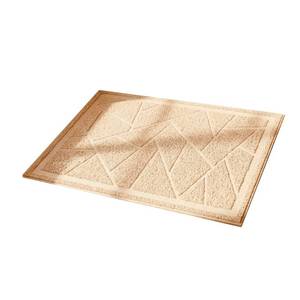 lot 7966 image: WePet Cat Litter Box Mat, Kitty Premium PVC Pad, Durable Trapping Rug, Phthalate Free, Urine-Resistant, Scatter Control, Mosaic, L 35 x 23 Inch, Beige - Retail $14