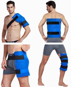lot 7973 image: Koo-Care Large Flexible Gel Ice Pack & Wrap with Straps for Hot Cold Therapy - Pain Relief for Shoulder Rotator Cuff, Back, Hip, Knee Replacement Surgery, Shin Splint Injuries Reusable - 11 x 14 - Retail $18