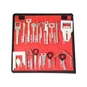 lot 7984 image: Radio Removal Tool key and Removal Pry Tool Kit Universal Stereo CD Player Removal Key Kit for Most Car and Truck Stainless Steel 38PCS - Retail $21