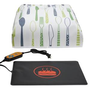 lot 7990 image: EKEPIN Heat Mat Fits for Fermenting Dough with Heat Preservation Cover, Sourdough Warming Mat for Yeast Bread Baking, Warmer Mat for Food with Thermostat Controller Combo Set - Retail $30