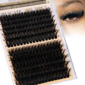 lot 8007 image: CORUSCATE 260D Lash Clusters with Bottom Lashes 8mm-25mm Mixed Lengths Mink Cluster Lashes Thick Individual Cluster Eyelash Extensions DIY Salon Look Dramatic Full Look Eyelash Clusters - Retail $10