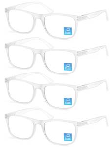 lot 8008 image: OLOMEE Clear Reading Glasses Men Blue Light Blocking Large Oversized Readers 2.25 Wide Square Cheaters WBig HeadLarge Face - Retail $20