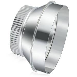 lot 8010 image: Otoolling 7 Inch to 6 Inch Duct Reducer Increaser Galvanized Steel Air Duct Adapter Round Crimped Pipe Connector Fitting Coupling for HVAC Ventilation Systems - Retail $29