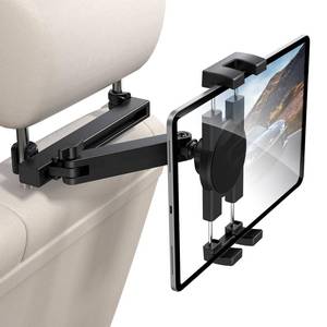 lot 8045 image: bokilino Tablet Holder for Car Headrest, 3 in 1 Adjustable Extension Arm iPad Car Mount for Back Seat, Road Trip Essentials for Kids, for 4.7-12.9 Like iPad Pro, Air, Mini, Galaxy, Fire HD Tablet - Retail $12
