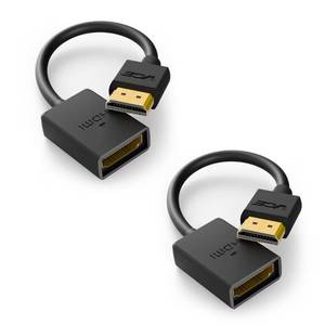 lot 8047 image: VCE 2-Pack HDMI Male to Female Swivel Adapter HDMI Extension Gold Plated Converter for Google Chrome Cast, Roku Streaming Stick - Retail $7