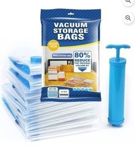lot 11990 image: Vacuum Storage Bags, 11 Pieces, Assorted Sizes, 2 Packs