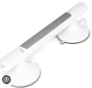 lot 12071 image: White Shower Grab Bars Safety Handle Set
