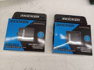lot 12107 image: Kicker KISLOC2 55W Smart Load Line Output Converter Set of 2