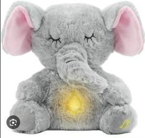 lot 12111 image: Elephant Plush Toy with LED Light and Breathing Function