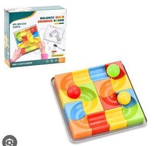 lot 12140 image: Balance Slide Drawing Board Puzzle Game 24 Pieces