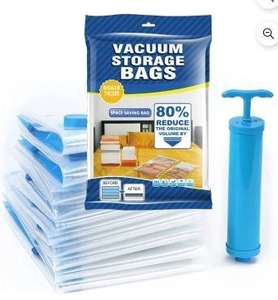 lot 12203 image: Vacuum Storage Bags, 11 Pieces, Assorted Sizes, 2 Packs