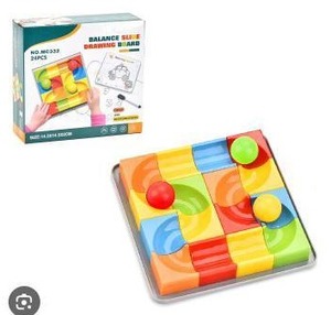 lot 12204 image: Balance Slide Drawing Board Puzzle Game 24 Pieces