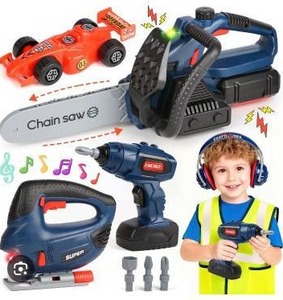 lot 12294 image: Childrens Pretend Play Tool Set with Power Tools and Accessories