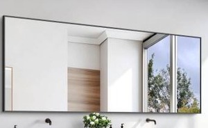 lot 12329 image: KOCUUY 72x30 Inch Large Black Wall Mounted Mirror