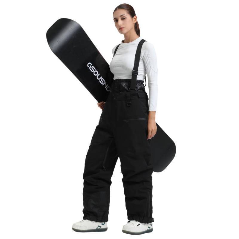 lot 56211 image: Womens Baggy Snowboard Pants Ski Bibs Snow Loose Overalls Waterproof Windproof Insulated Warm, XSmall - Retail $85