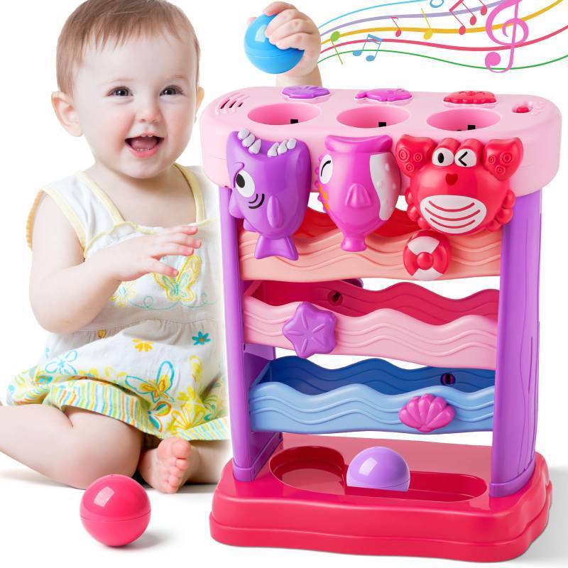 lot 56226 image: Musical Toy for 1, 2 Years Old Boys & Girls, Feeding Interactive Toys with Ball, Montessori Education Toys, Perfect Toddler Christmas Birthday Gifts - Retail $25