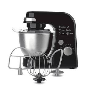 lot 26906 image: Hamilton Beach 4 Quart Stand Mixer for Kitchen  7 Speeds  Tilt-Head  Dough Hook  Whisk & Flat Beater  Black - Retail $160
