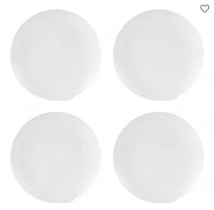 lot 26917 image: 10.25 Porcelain Coupe Dinner Plates, 4ct - Retail $50