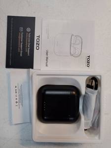 lot 26925 image: T6 Wireless Earbuds, Bluetooth Ear Buds, Stereo Sound in Ear Headphones, 50 Hours Playtime, AI Clear Call, Wireless Charging Case, APP Customizable EQs, IPX8 Waterproof Earphones - Retail $20