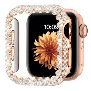 lot 26944 image: Bling Bumper Case Compatible with Apple Watch Series 654SE 3SE 2SE 40mm, Diamond Protective Face Cover for Women, Hard PC Frame Protector for iWatch 40mm - Retail $8