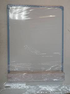 lot 26945 image: Double-Sided Dry Erase Board for Wall, 16x12 Hanging Whiteboard, Small Dry Erase White Board kit, Portable Whiteboard for Planning, Drawing, Memo, to Do List, Blue Frame - Retail $13