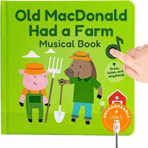 lot 26946 image: Calis Books Old MacDonald Had a Farm Music Book for Toddlers 1-3 Years Old - Nursery Rhymes Musical Books, Interactive Baby Sound Book, Singing Toy for Children Girls, Learning Song Toys Toddler Boys - Retail $29
