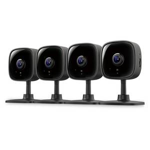 lot 26993 image: Tapo 1080P Indoor Wired Security Camera - Works as a Baby Monitor & Pet Camera, Motion Detection, 2-Way Audio, Siren, Night Vision, Subscription-Free Local Storage or Optional Cloud, C101(4-Pack) - Retail $64