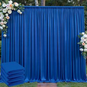 lot 27005 image: 20ft x 10ft Wrinkle Free Royal Blue Backdrop Curtain for Party, Polyester Royal Blue Photo Backdrop Drapes 4 Panels 5x10ft for Birthday Photography Background Weddings Baby Shower Party - Retail $54