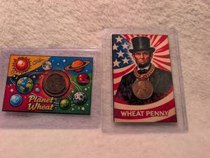 lot 512 image: Wheat Penny Collectible Card Set with Lincoln and Space Theme - 2 ct