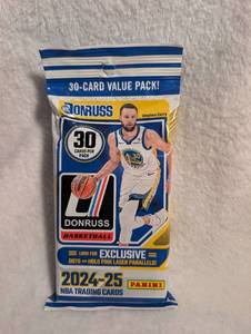 lot 708 image: 2024-25 Panini Donruss NBA Basketball Trading Cards 30-Card Value Pack