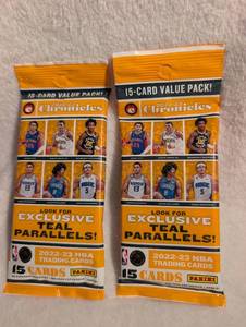 lot 709 image: 2022-23 NBA Chronicles Trading Card Value Packs - Two Unopened Packs