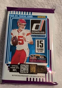 lot 713 image: 2025 Panini Donruss NFL Football Trading Cards Pack - 15 Card Pack