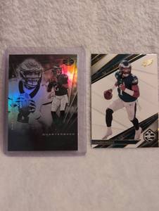 lot 1005 image: Jalen Hurts Philadelphia Eagles Football Trading Card Lot - 2 ct
