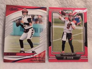 lot 1011 image: Joe Burrow Cincinnati Bengals Football Cards Collection - 2 ct