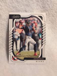 lot 1012 image: Justin Fields Chicago Bears 2022 Panini Absolute Football Trading Card