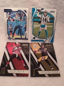 lot 1026 image: NFL Quarterback Trading Cards Set - Tannehill, Darnold, Griffin III, Roethlisberger
