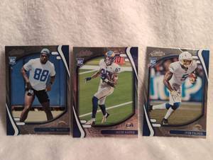 lot 1035 image: 2021 Panini Absolute Football Rookie Cards - Tre McKitty, Jacob Harris, Josh Palmer